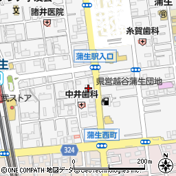 埼玉県越谷市蒲生寿町14-9周辺の地図