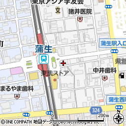 埼玉県越谷市蒲生寿町18-43周辺の地図