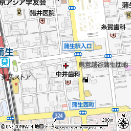 埼玉県越谷市蒲生寿町14-2周辺の地図