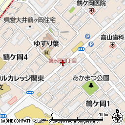 埼玉県ふじみ野市鶴ケ岡周辺の地図