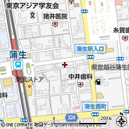 埼玉県越谷市蒲生寿町18-29周辺の地図