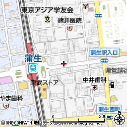 埼玉県越谷市蒲生寿町18周辺の地図
