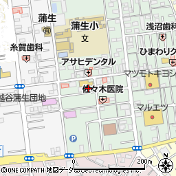 埼玉県越谷市蒲生旭町12-10周辺の地図