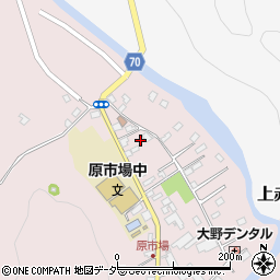 埼玉県飯能市原市場628-1周辺の地図