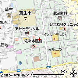 埼玉県越谷市蒲生旭町10-8周辺の地図