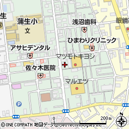 埼玉県越谷市蒲生旭町9-1周辺の地図