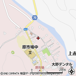 埼玉県飯能市原市場627周辺の地図