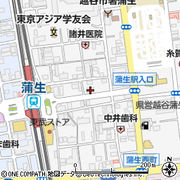 埼玉県越谷市蒲生寿町18-23周辺の地図
