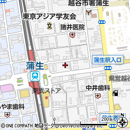 埼玉県越谷市蒲生寿町18-9周辺の地図
