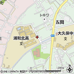 埼玉県さいたま市桜区五関595-1周辺の地図