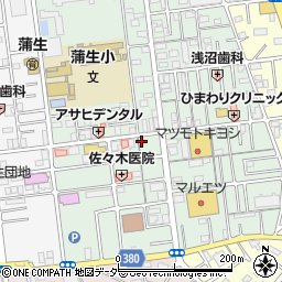 埼玉県越谷市蒲生旭町10-1周辺の地図