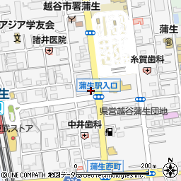 埼玉県越谷市蒲生寿町5-11周辺の地図