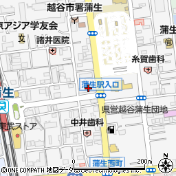 埼玉県越谷市蒲生寿町5周辺の地図