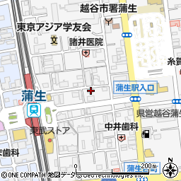 埼玉県越谷市蒲生寿町18-14周辺の地図