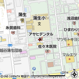 埼玉県越谷市蒲生旭町1-53周辺の地図