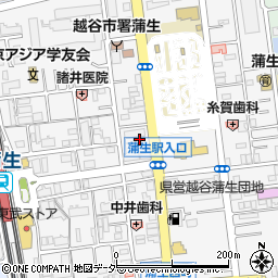 埼玉県越谷市蒲生寿町5-8周辺の地図