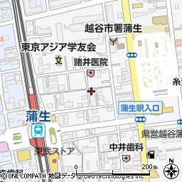 埼玉県越谷市蒲生寿町周辺の地図
