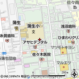 埼玉県越谷市蒲生旭町1-42周辺の地図