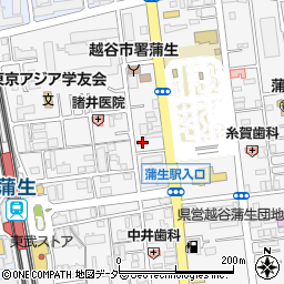 埼玉県越谷市蒲生寿町4-28周辺の地図