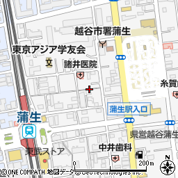 埼玉県越谷市蒲生寿町19周辺の地図