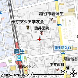 埼玉県越谷市蒲生寿町20-18周辺の地図