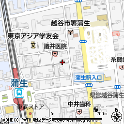 埼玉県越谷市蒲生寿町19-10周辺の地図