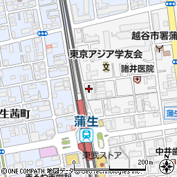 埼玉県越谷市蒲生寿町20-44周辺の地図