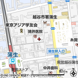 埼玉県越谷市蒲生寿町19-9周辺の地図