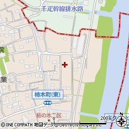 埼玉県草加市柿木町2096周辺の地図