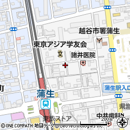埼玉県越谷市蒲生寿町20-8周辺の地図