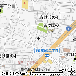 千葉県柏市あけぼの周辺の地図