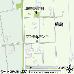 茨城県稲敷郡河内町猿島424周辺の地図