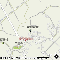 十一面観音堂周辺の地図