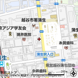 埼玉県越谷市蒲生寿町4-16周辺の地図