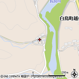 岐阜県郡上市白鳥町越佐周辺の地図