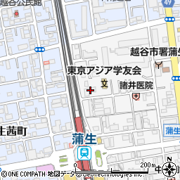埼玉県越谷市蒲生寿町1-28周辺の地図