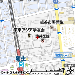 埼玉県越谷市蒲生寿町3-29周辺の地図