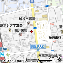 埼玉県越谷市蒲生寿町4周辺の地図