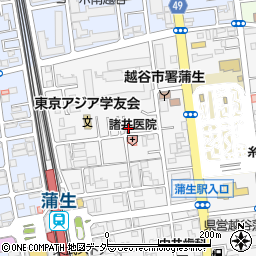 埼玉県越谷市蒲生寿町3-26周辺の地図