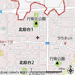 エクセル北原台１周辺の地図