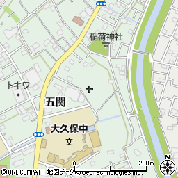 埼玉県さいたま市桜区五関周辺の地図