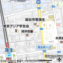 埼玉県越谷市蒲生寿町3-18周辺の地図