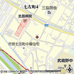 埼玉県越谷市七左町4丁目428周辺の地図