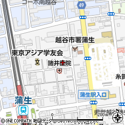 埼玉県越谷市蒲生寿町3-23周辺の地図