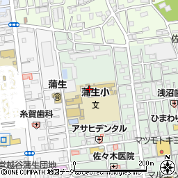 埼玉県越谷市蒲生旭町1周辺の地図