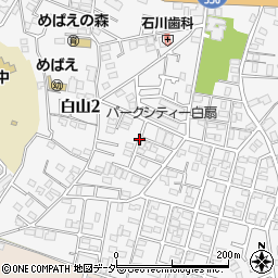 千葉県我孫子市白山周辺の地図