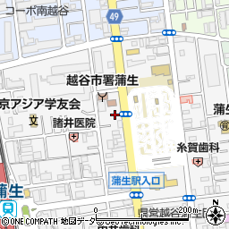 埼玉県越谷市蒲生寿町4-11周辺の地図