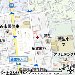 埼玉県越谷市蒲生寿町7-34周辺の地図
