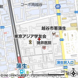 埼玉県越谷市蒲生寿町3-28周辺の地図