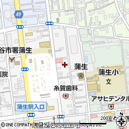 埼玉県越谷市蒲生寿町7-22周辺の地図